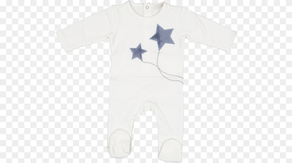 Juste Cle White And Blue Fur Star Footie Star, Clothing, T-shirt, Symbol Png Image