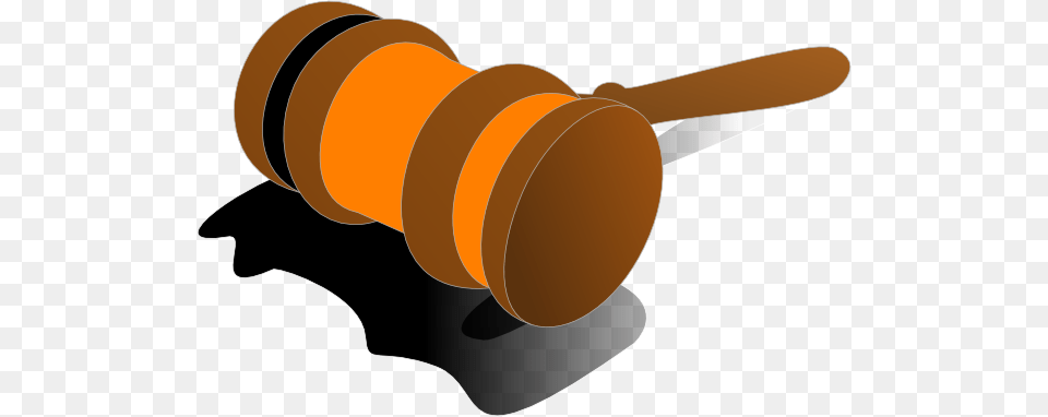 Justice Gavel Color Orange Clip Art, Device, Hammer, Tool, Ammunition Png Image