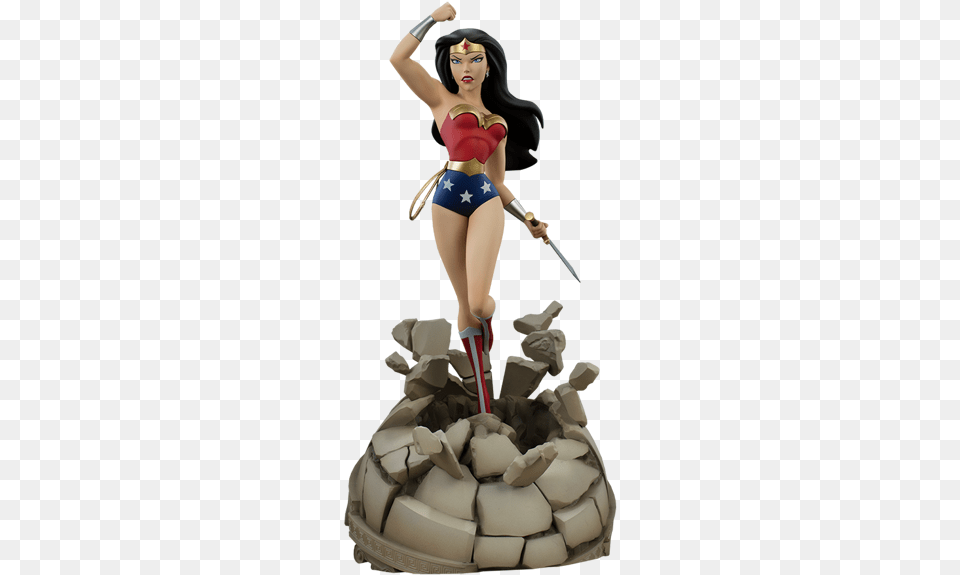 Justice League Animated Statue, Figurine, Adult, Person, Woman Free Png