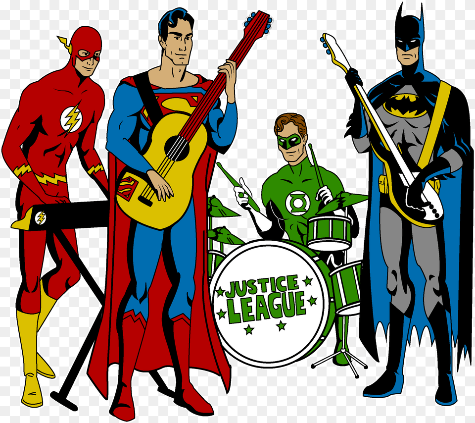 Justice League Band, Group Performance, Person, Performer, Musician Free Png