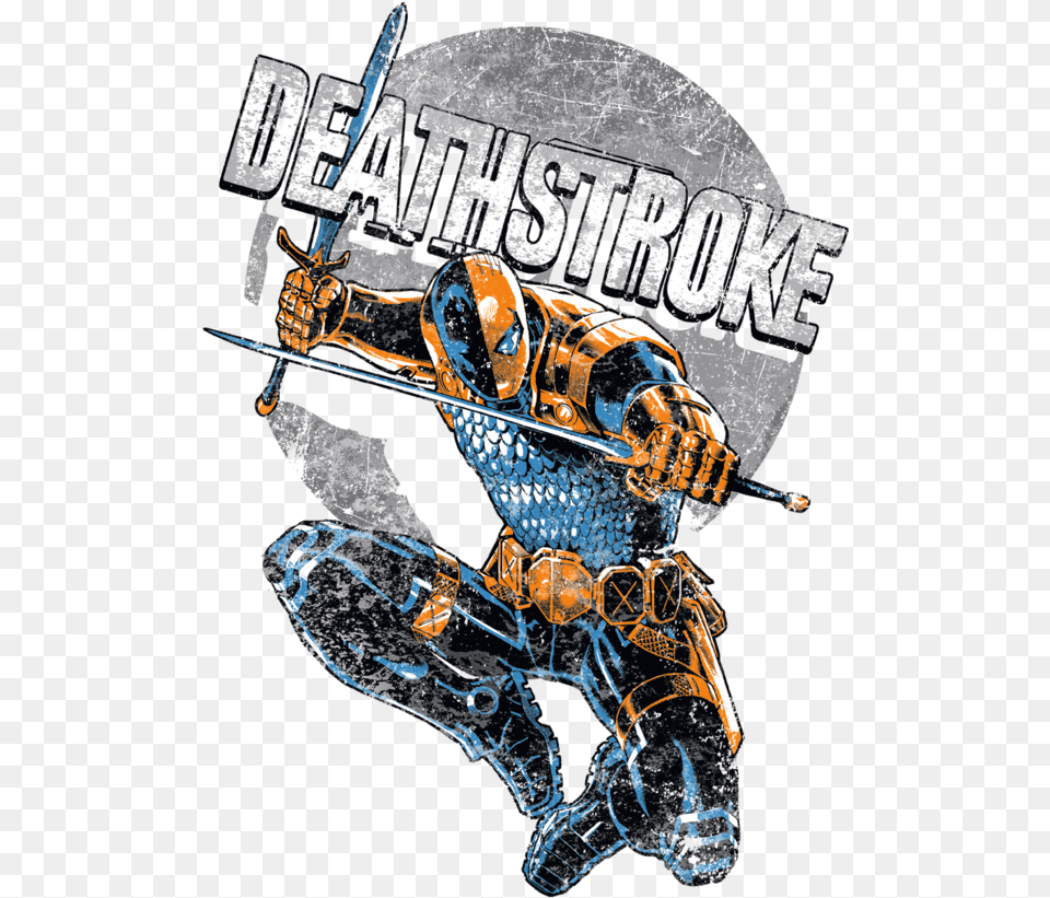Justice League Deathstroke Retro Youth Hoodie Poster, Person, People, Adult, Man Png Image
