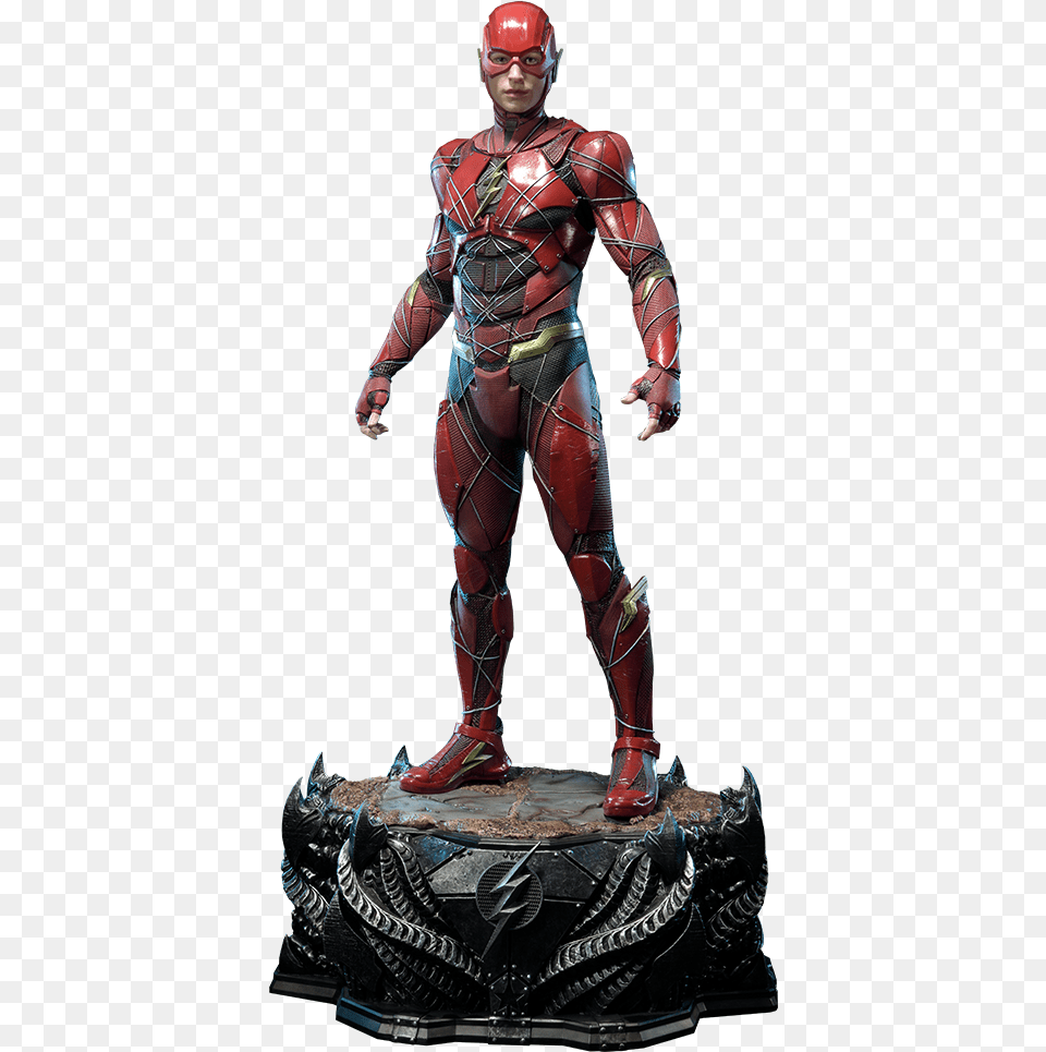 Justice League Flash Statue Download Justice League Flash Statue, Figurine, Adult, Male, Man Png Image