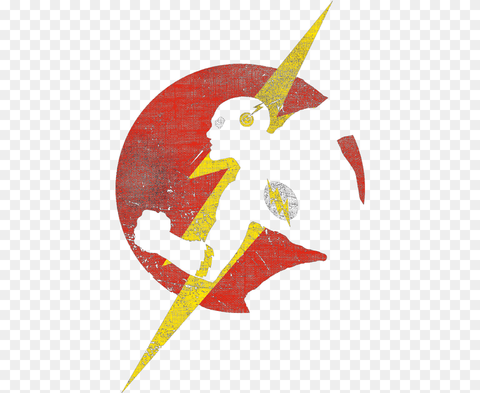 Justice League Flash Symbol Knockout Illustration, Adult, Male, Man, Person Free Transparent Png