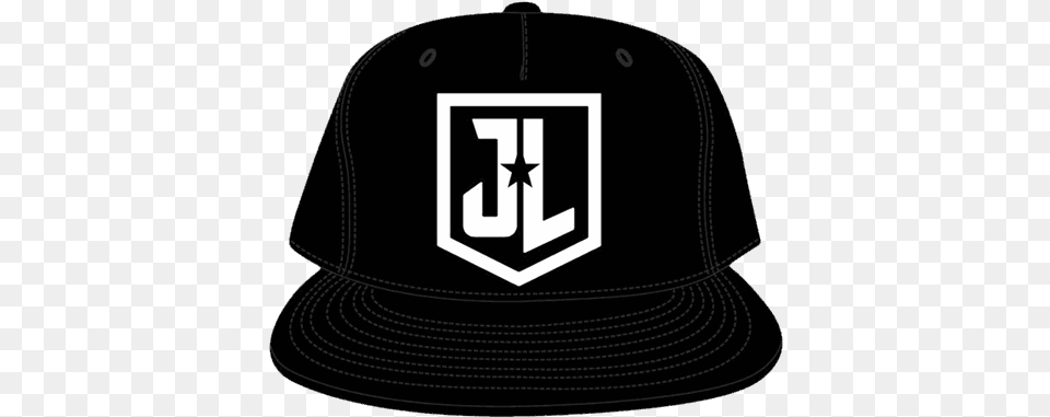 Justice League Logo Black Cap Jl Logo Justice League, Baseball Cap, Clothing, Hat, Weapon Png