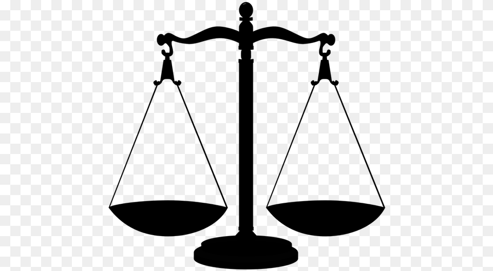 Justice Scale Transparent, Gray Png