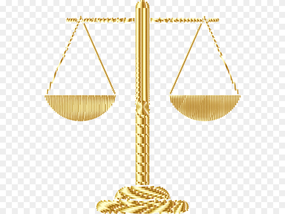 Justice Scales Law Equality Gold Shiny Metallic Legal Scale Transparent, Chandelier, Lamp, Bronze Png Image