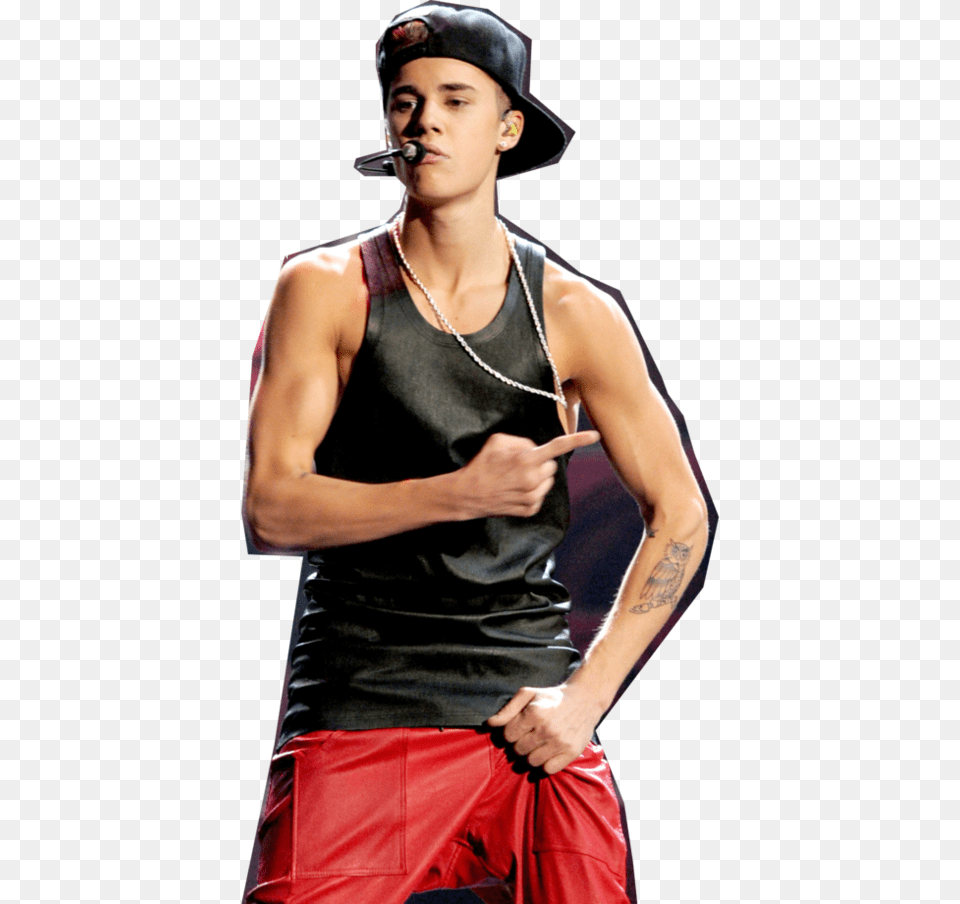 Justin Bieber, Person, Clothing, Undershirt, Performer Free Png Download