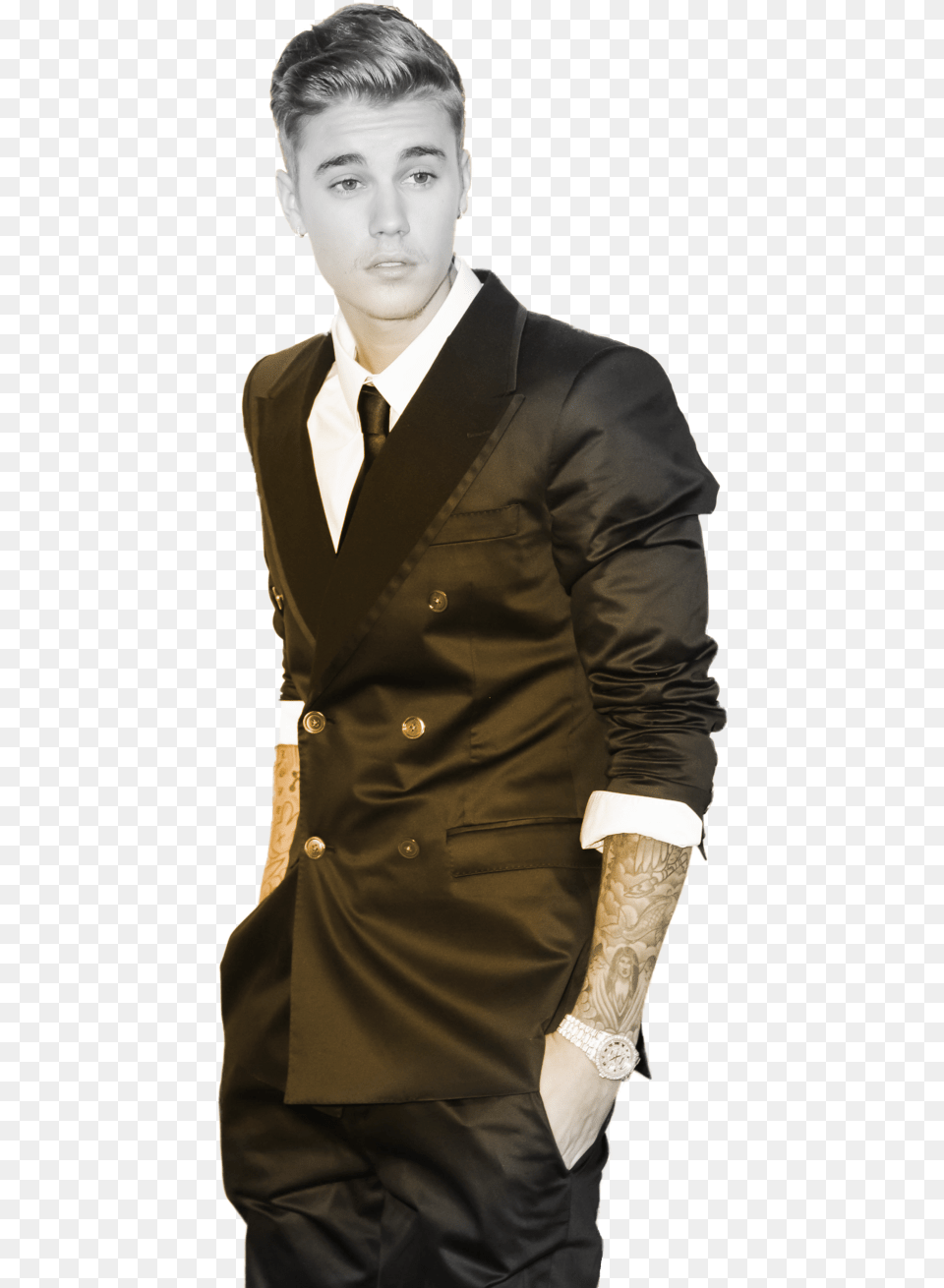 Justin Bieber Beliebers Tuxedo Mentahan Justin Bieber, Vest, Clothing, Suit, Formal Wear Free Png