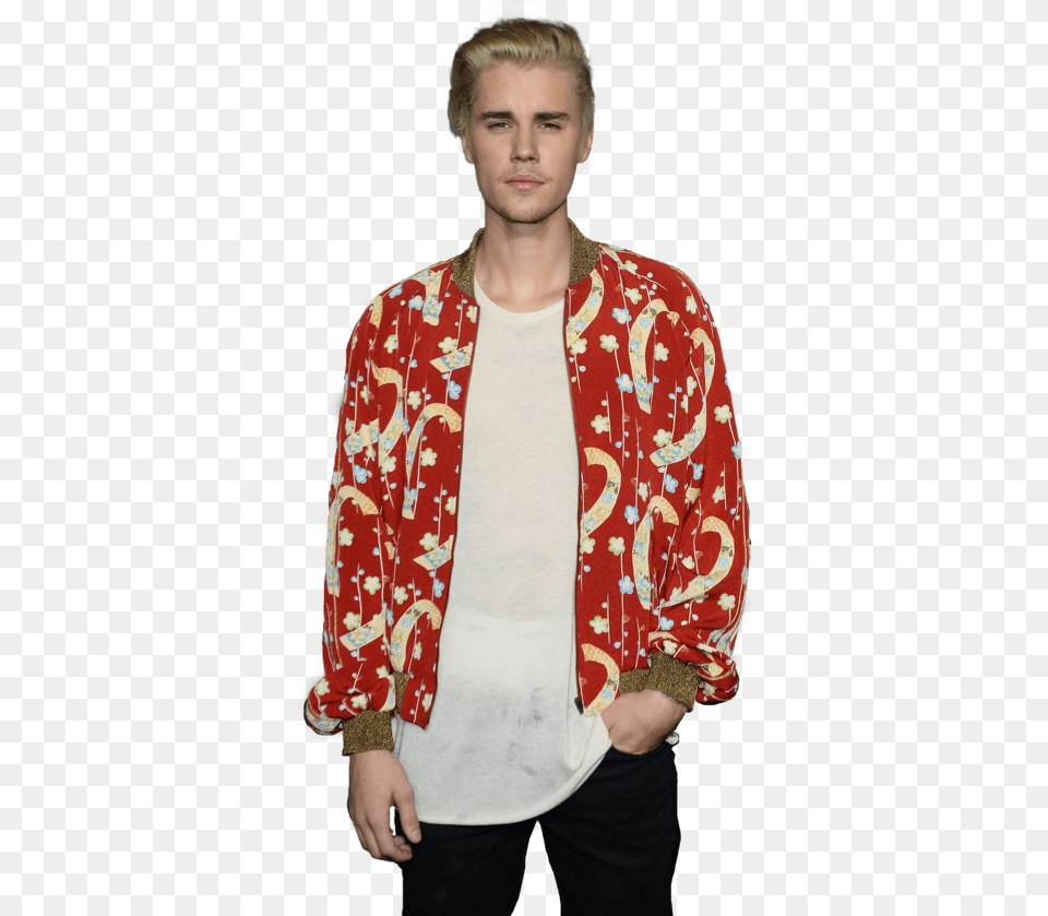 Justin Bieber By Amberbey Justin Bieber Red Jacket, Sweater, Knitwear, Coat, Clothing Free Transparent Png