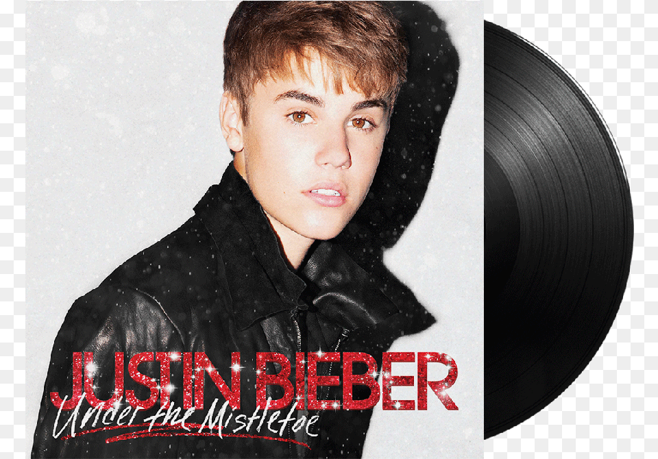 Justin Bieber Christmas Vinyl, Face, Head, Person, Photography Free Png Download