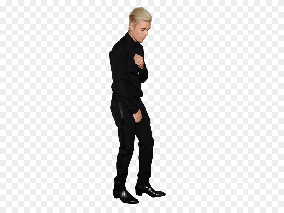 Justin Bieber In Black, Long Sleeve, Person, Sleeve, Hand Png Image