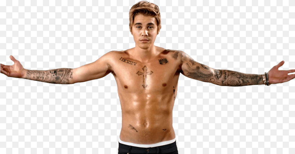 Justin Bieber Naked By Maarcopngs Justin Bieber Mens Health, Person, Skin, Tattoo, Arm Free Png Download