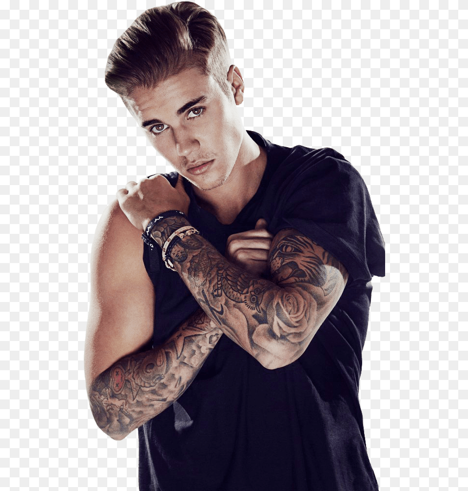 Justin Bieber Pic Justin Bieber 2016 Tattoo Sleeve, Skin, Person, Arm, Body Part Free Png