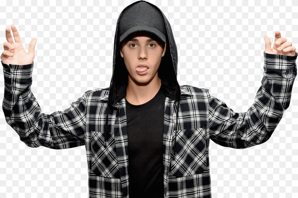 Justin Bieber Posing, Hoodie, Knitwear, Hood, Sweater Png Image