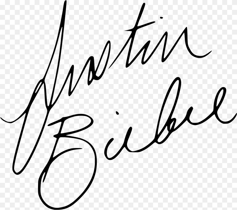 Justin Bieber Signature, Gray Free Png Download