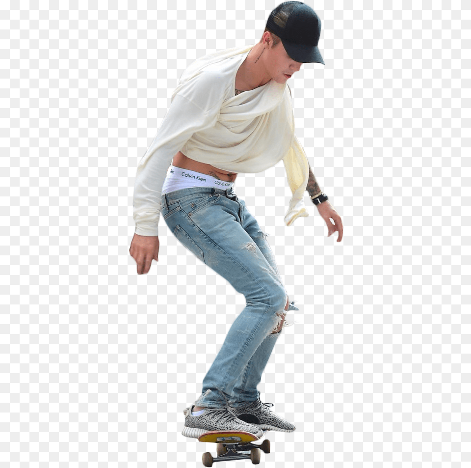 Justin Bieber Skateboarding Image Skater, Hat, Baseball Cap, Cap, Clothing Png