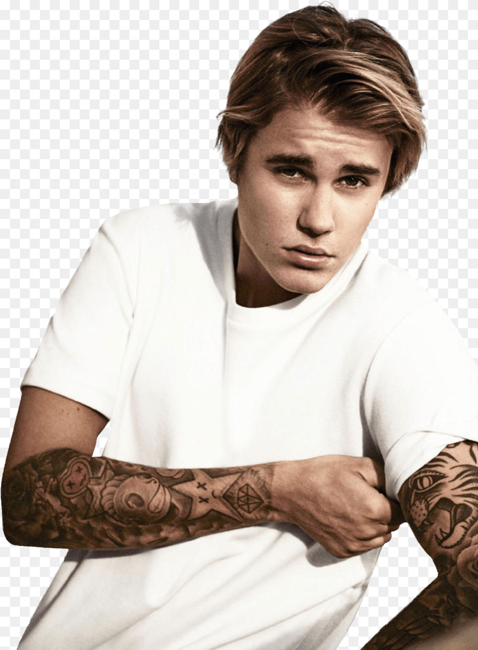 Justin Bieber Young Image Transparent Justin Bieber, Tattoo, Skin, Person, Man Free Png Download