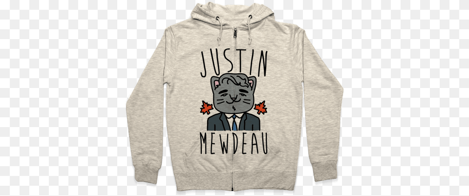 Justin Mewdeau Zip Hoodie Dog Ghost Hoodie Funny Hoodie From Lookhuman Funny, Clothing, Knitwear, Sweater, Sweatshirt Free Png