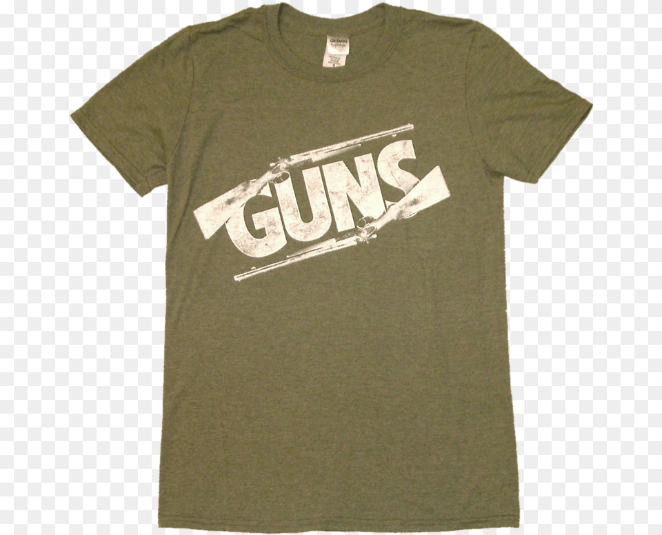 Justin Moore Heather Military Green Guns Tee Active Shirt, Clothing, T-shirt Png Image