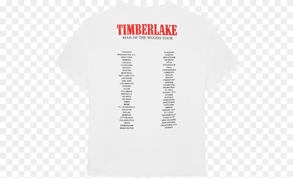 Justin Timberlake Heron Preston Man Of The Woods Merchandise Active Shirt, Clothing, T-shirt, Text Free Transparent Png