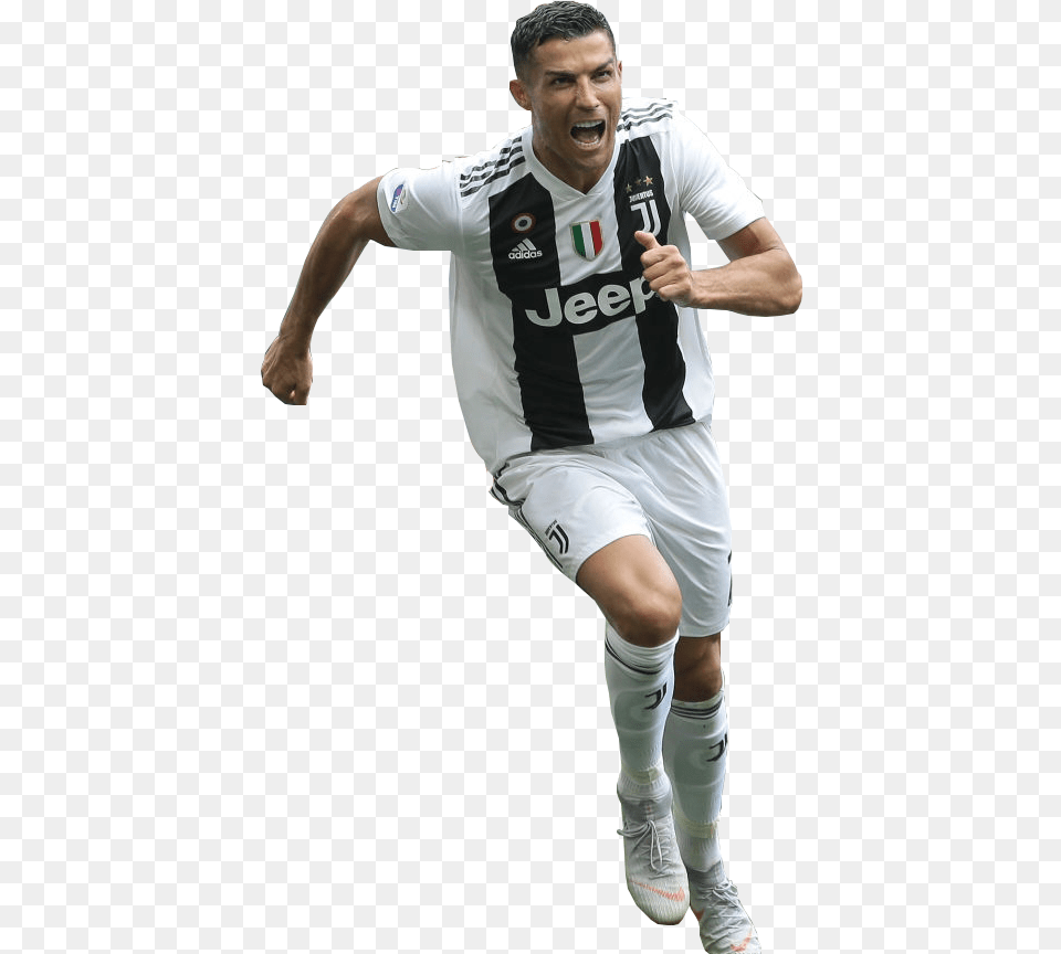 Juventus Cristiano Ronaldo Football, Clothing, Shirt, Adult, Person Png Image