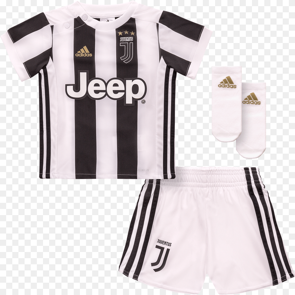 Juventus Home Mini Kit Juventus Fc, Clothing, Shirt, Shorts, Skirt Png Image