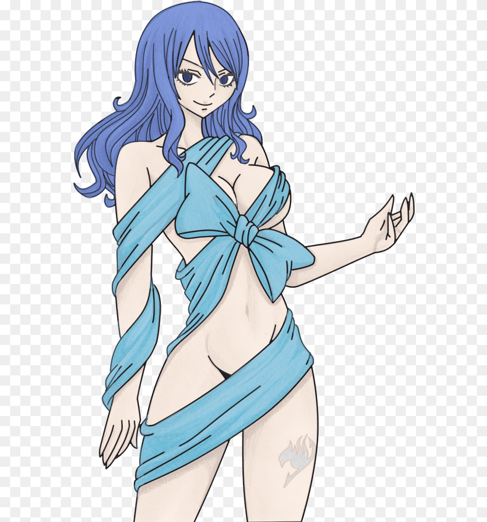 Juvia Would Make A Great Present Just Put Her In The Juvia Sexy Fan Art, Book, Comics, Publication, Adult Free Png Download