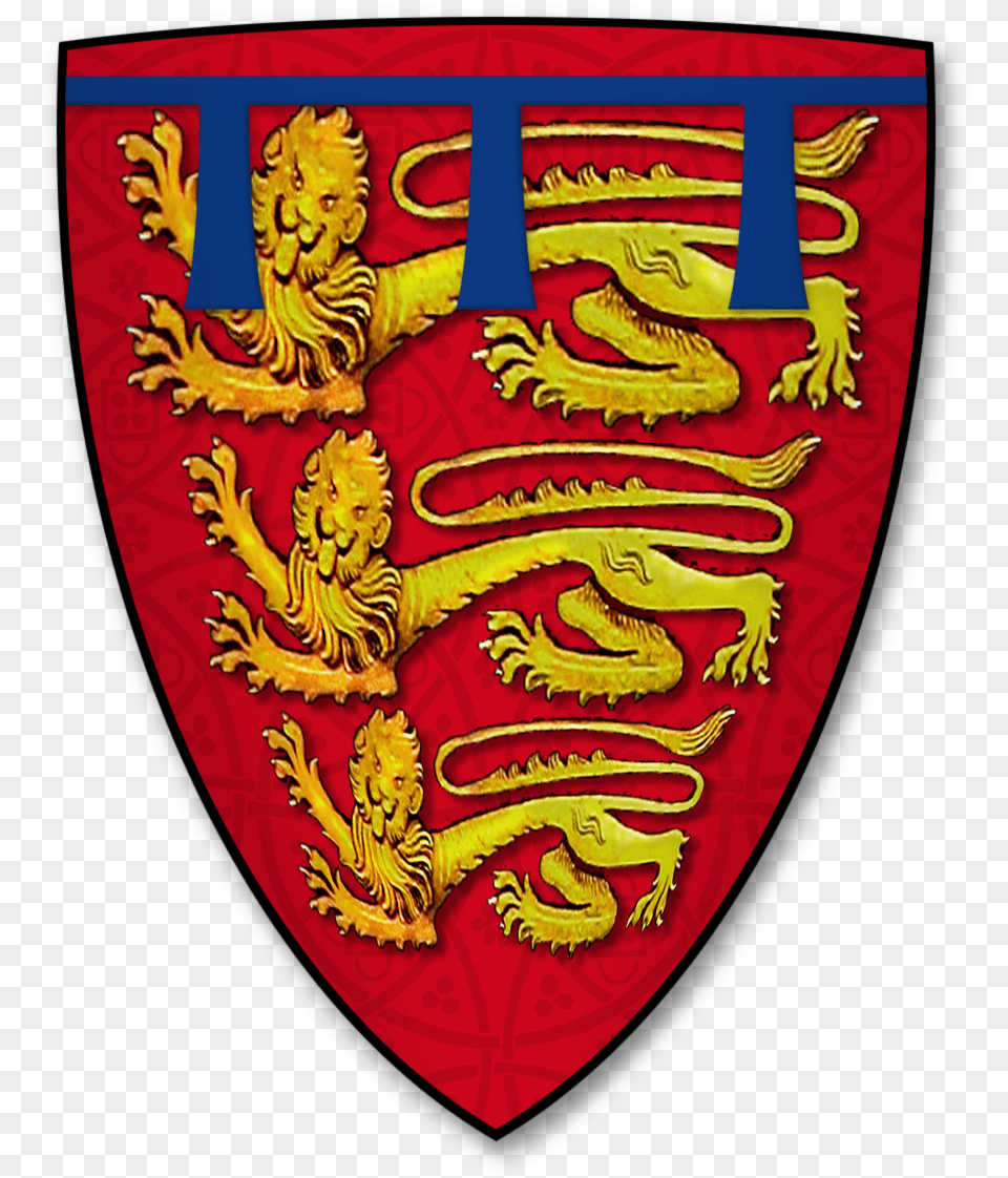 K 066 Coat Of Arms Edward Of Caernarvon Prince Of King Edward I Coat Of Arms, Armor, Shield, Animal, Dinosaur Free Transparent Png