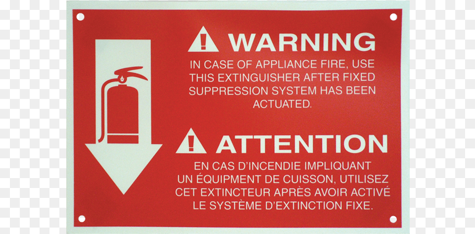 K Class Quotfire Extinguisherquot Arrow Bilingual 8quot X Polyvinyl Chloride, Advertisement, Poster, Sign, Symbol Free Transparent Png