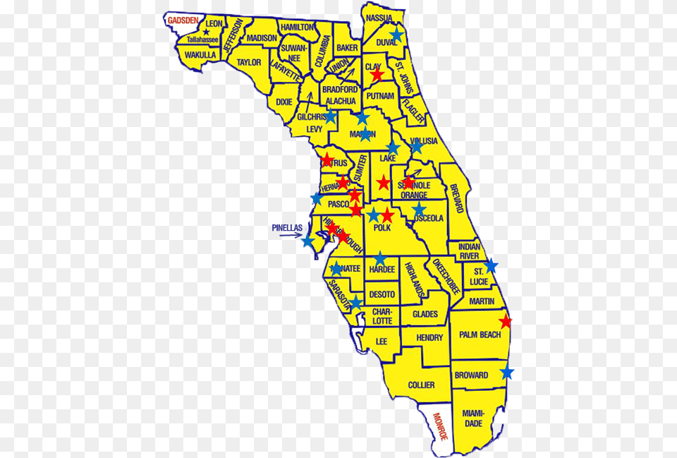 K Glass Locations Amp Service Areas In Florida Atlas, Chart, Map, Plot, Diagram Free Png Download