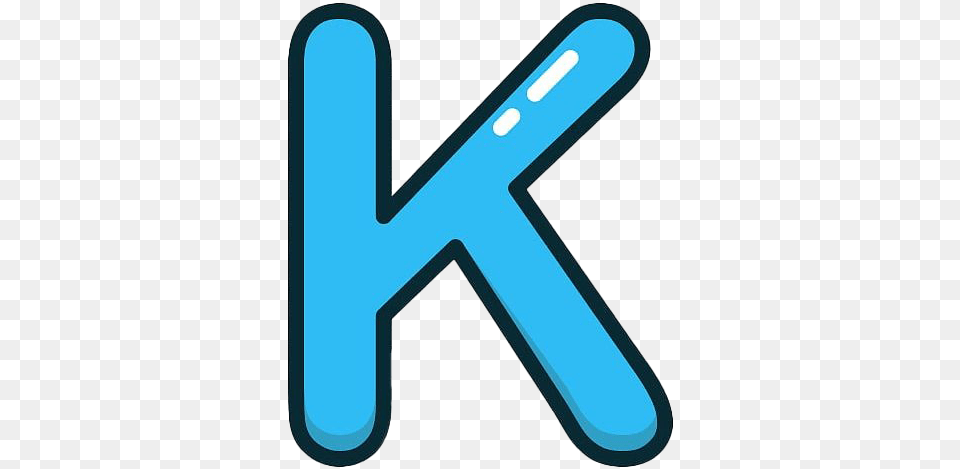 K Letter Clipart Blue Letter K, Symbol, Text Free Png