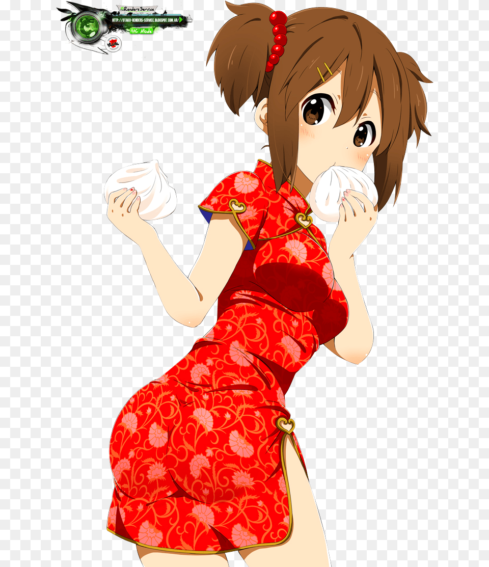 K On Hirasawa Yui Cute China Dr Yui K On Render, Book, Clothing, Comics, Dress Png Image