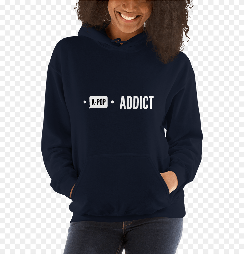 K Pop Addict Unisex Hoodie Eu Sweater, Clothing, Sweatshirt, Knitwear, Adult Free Transparent Png