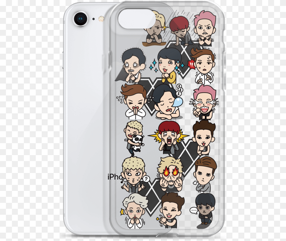 K Pop Exo All Members Cartoon Line Friends Stickers Mobile Phone Case, Electronics, Mobile Phone, Baby, Person Free Png Download