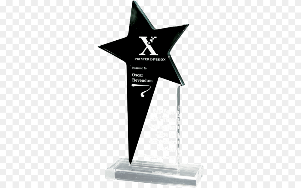 K Rising Star Acrylic Solid, Trophy Free Transparent Png