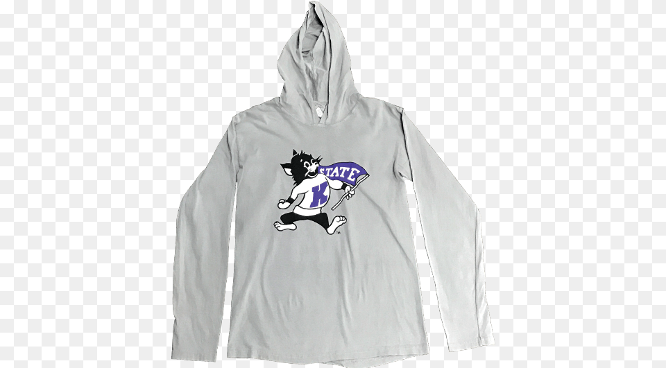 K State Willie The Wildcat Logo Comfort Colors Hooded Logo Chairs Ncaa Doubleheader Backsack Kansas State, Clothing, Coat, Sweatshirt, Sweater Free Transparent Png