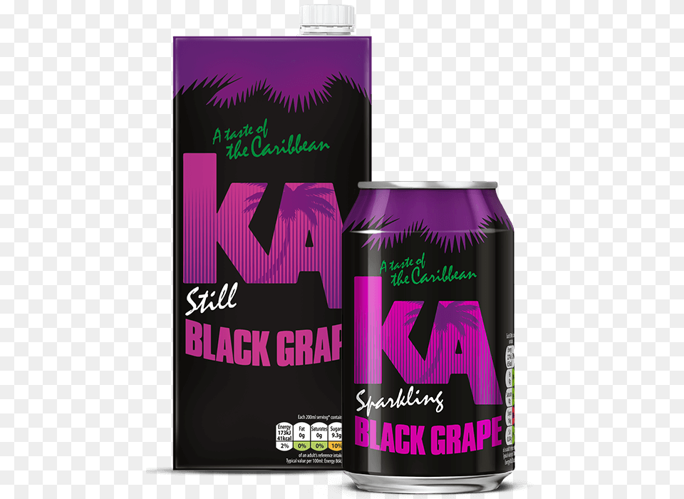 Ka Drinks Black Grape Ka Black Grape, Can, Tin Free Png