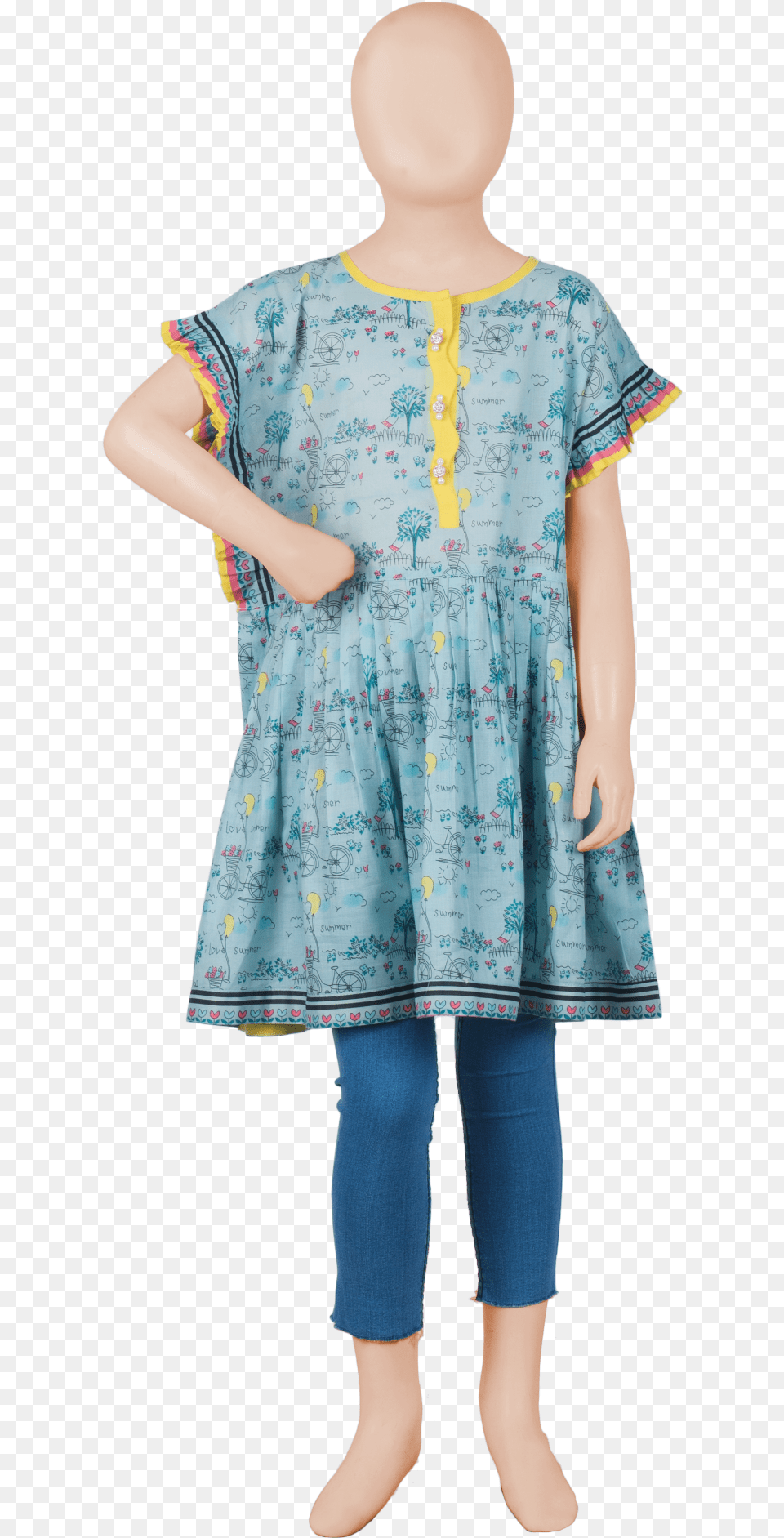 Kaa Printed Kurti Plaid, Blouse, Clothing, Child, Female Png Image