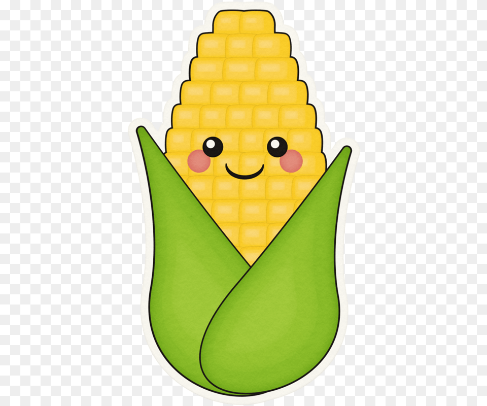 Kaagard Veggiegarden Corn Face Sticker Graphics, Food, Grain, Plant, Produce Png Image