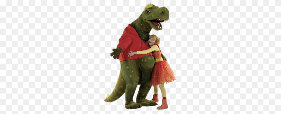 Kaatje Hugging Kamiel The Dino, Animal, Dinosaur, Reptile, T-rex Png