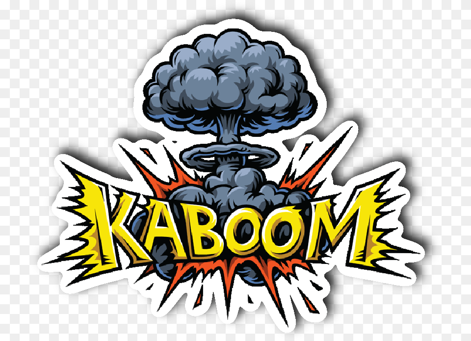 Kaboom Explosion Mushroom Cloud Sticker Ka Boom Sticker, Baby, Person, Logo Png