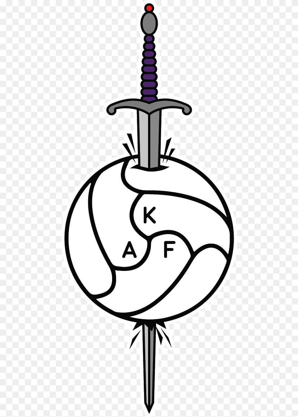 Kaf Line Art, Sword, Weapon, Person Free Png