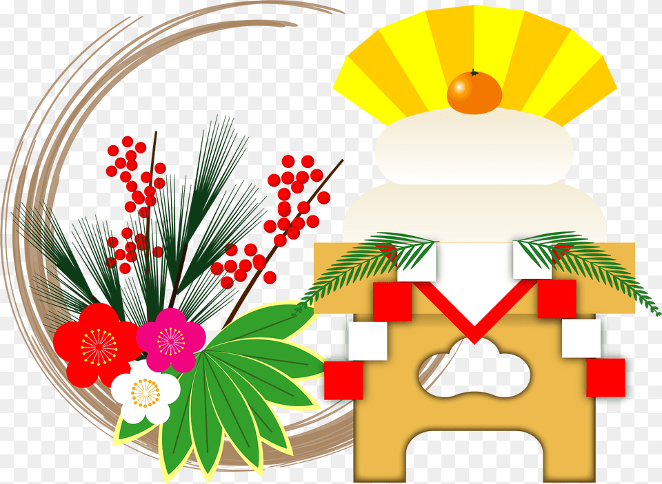 Kagami Mochi New Year Clipart, Art, Graphics, Floral Design, Pattern Free Transparent Png