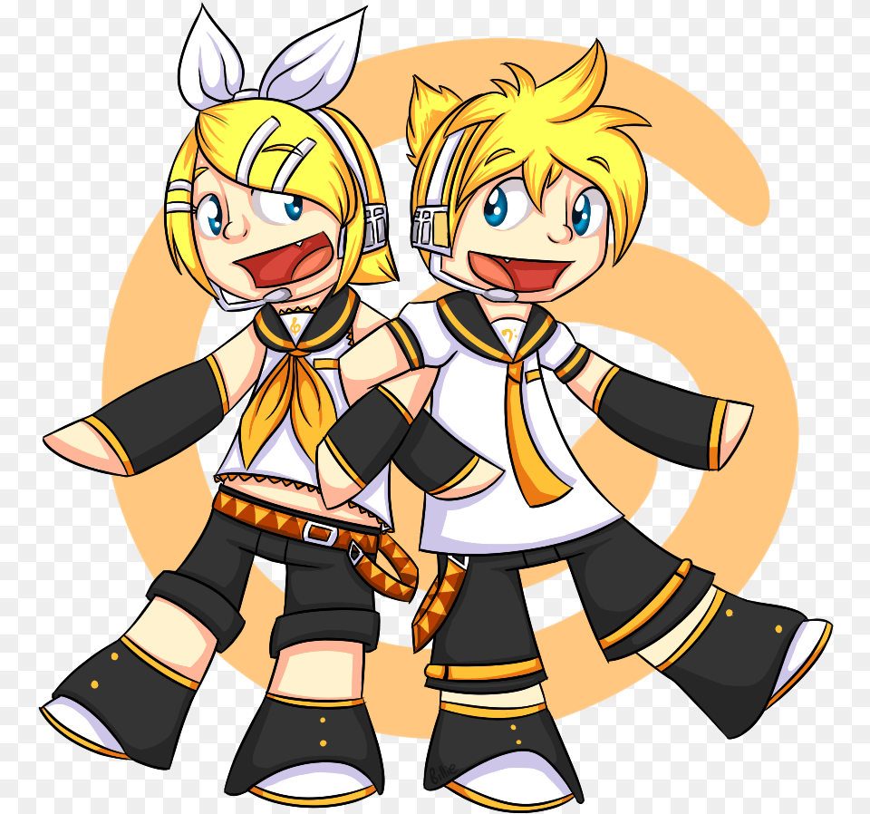 Kagamine Len And Rin Cartoon, Book, Comics, Publication, Baby Free Transparent Png