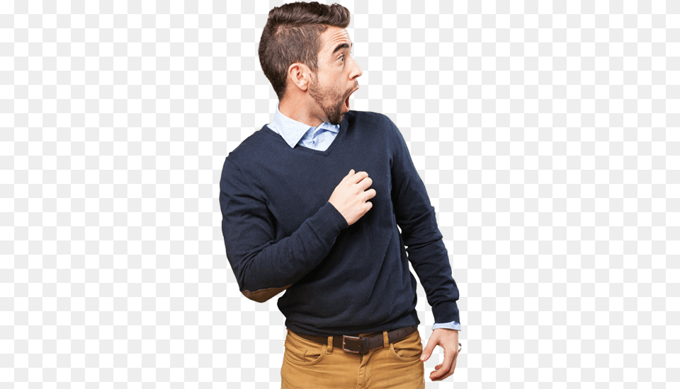 Kaget Happy Surprise Man, Clothing, Face, Head, Long Sleeve Png