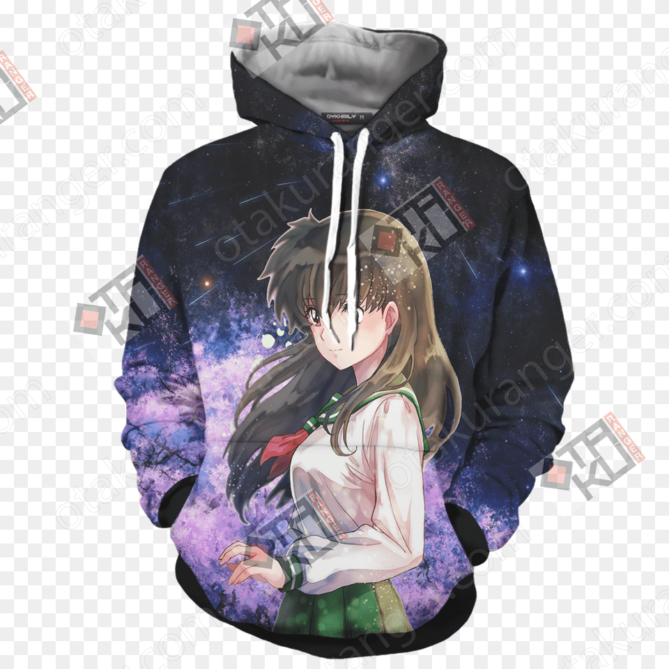 Kagome New Look 3d Hoodie Pink Dragon Ball Z Hoodie, Sweatshirt, Clothing, Sweater, Knitwear Png Image