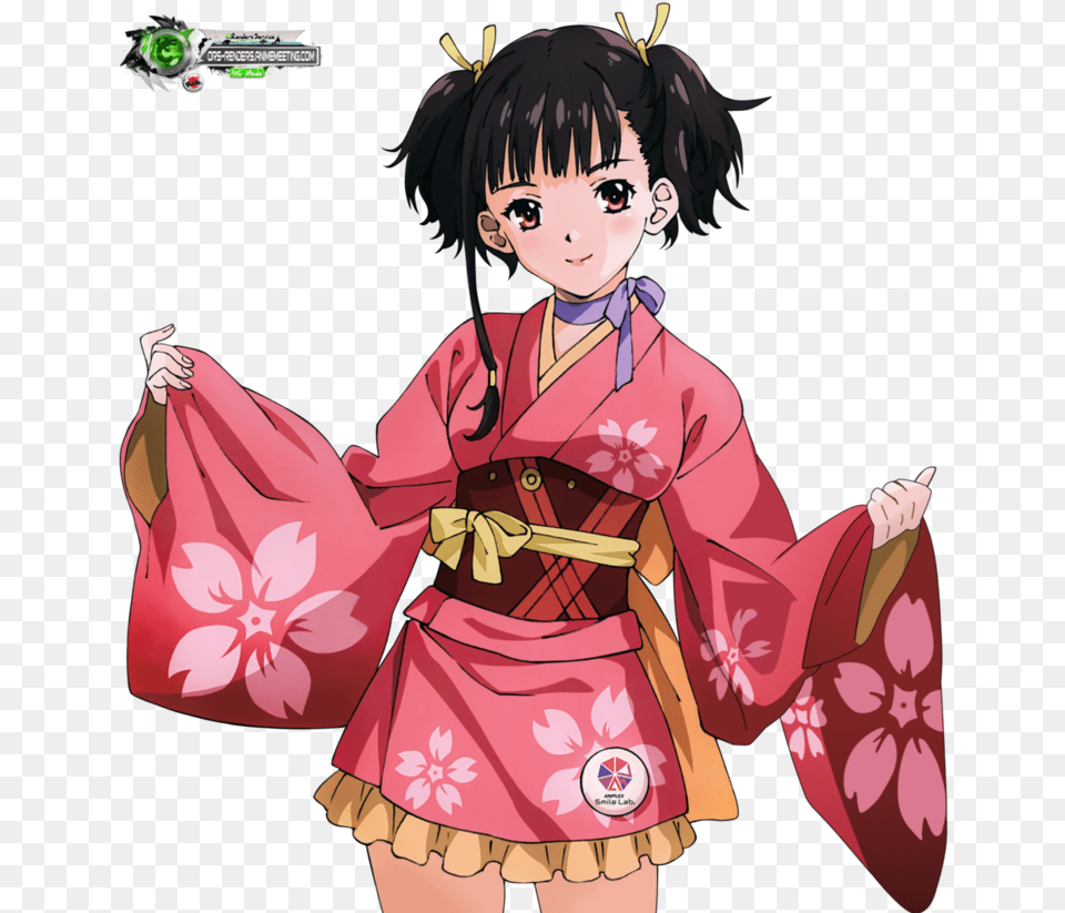 Kagome Personajes De Anime Con Kimono, Robe, Publication, Gown, Formal Wear Png Image