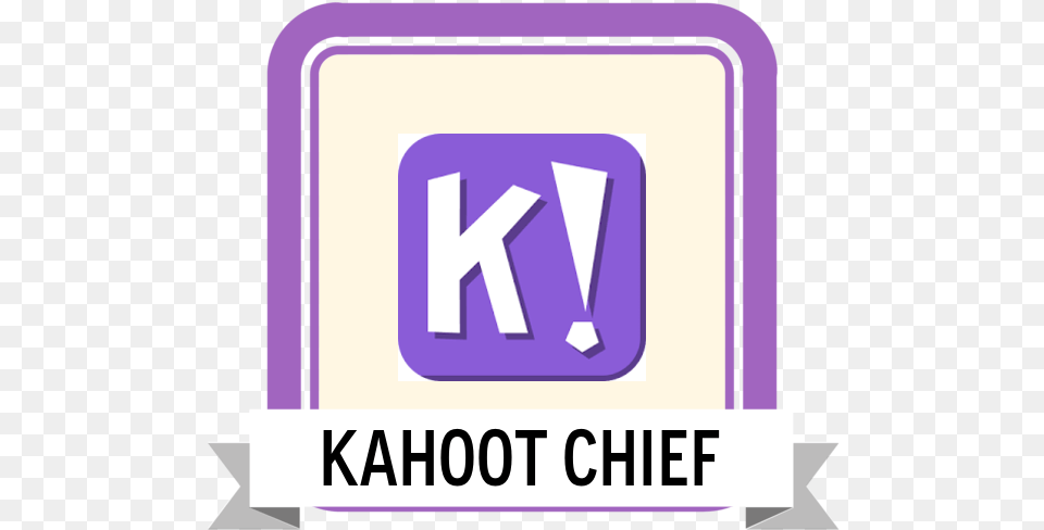 Kahoot Chief Credly Low Shoulder Through The Trees, Logo, Purple, Sign, Symbol Png Image