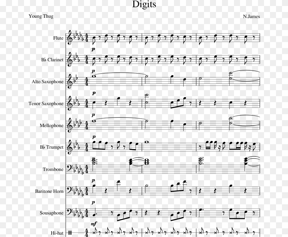 Kahoot Flute Sheet Music, Gray Png