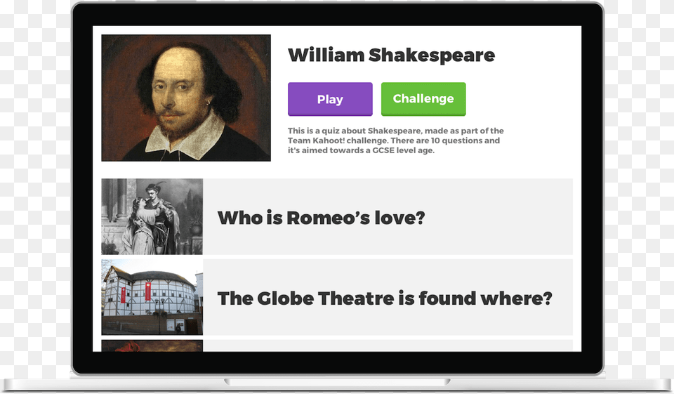 Kahoot Shakespeare, Adult, Male, Man, Person Free Transparent Png